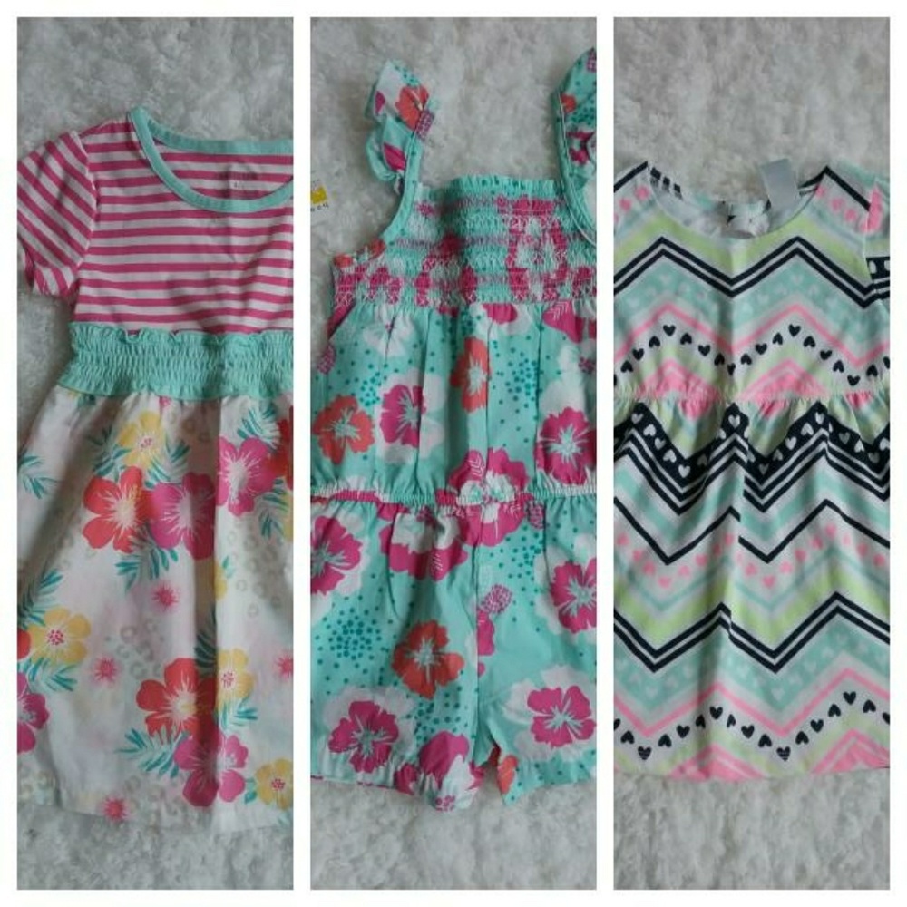 Healthtec Two Girls Dresses One Romper